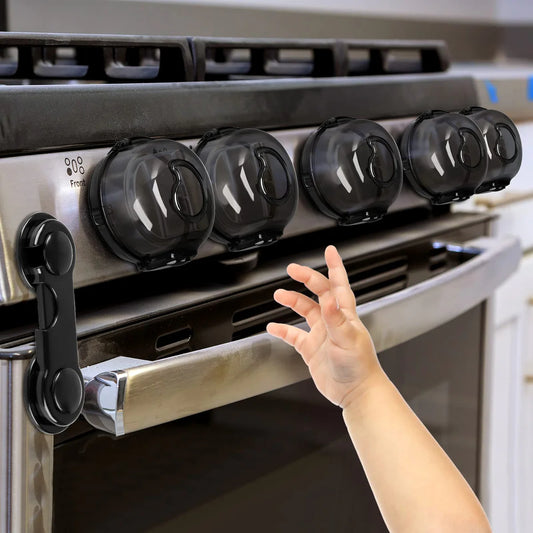 GRENFU Child Safety Stove Knob Covers Oven Locks